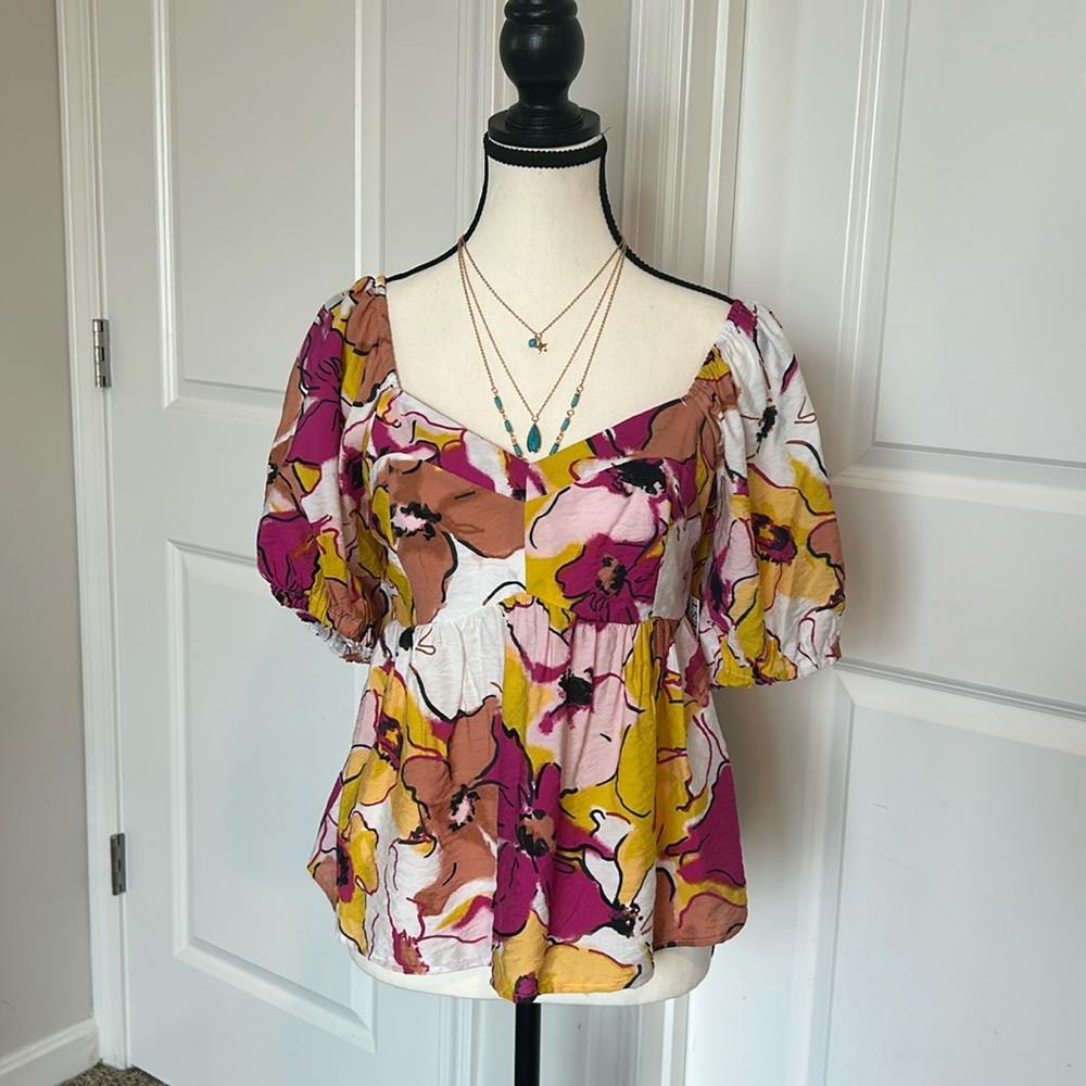 NWT Nine West babydoll top